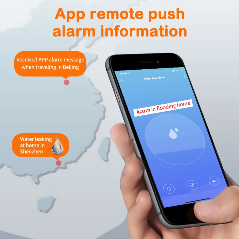 Tuya ZigBee 누수 감지기, 홍수 센서 알람, 스마트 라이프 앱 원격 모니터링, 알렉사 구글 홈으로 작동