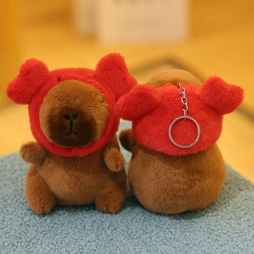 

Frog Hairpin Capybara Plush Pendant Rabbit Hat Cherry Capybara Plush Keyring Cartoon Hairpin Bear Capybara Plushie Doll