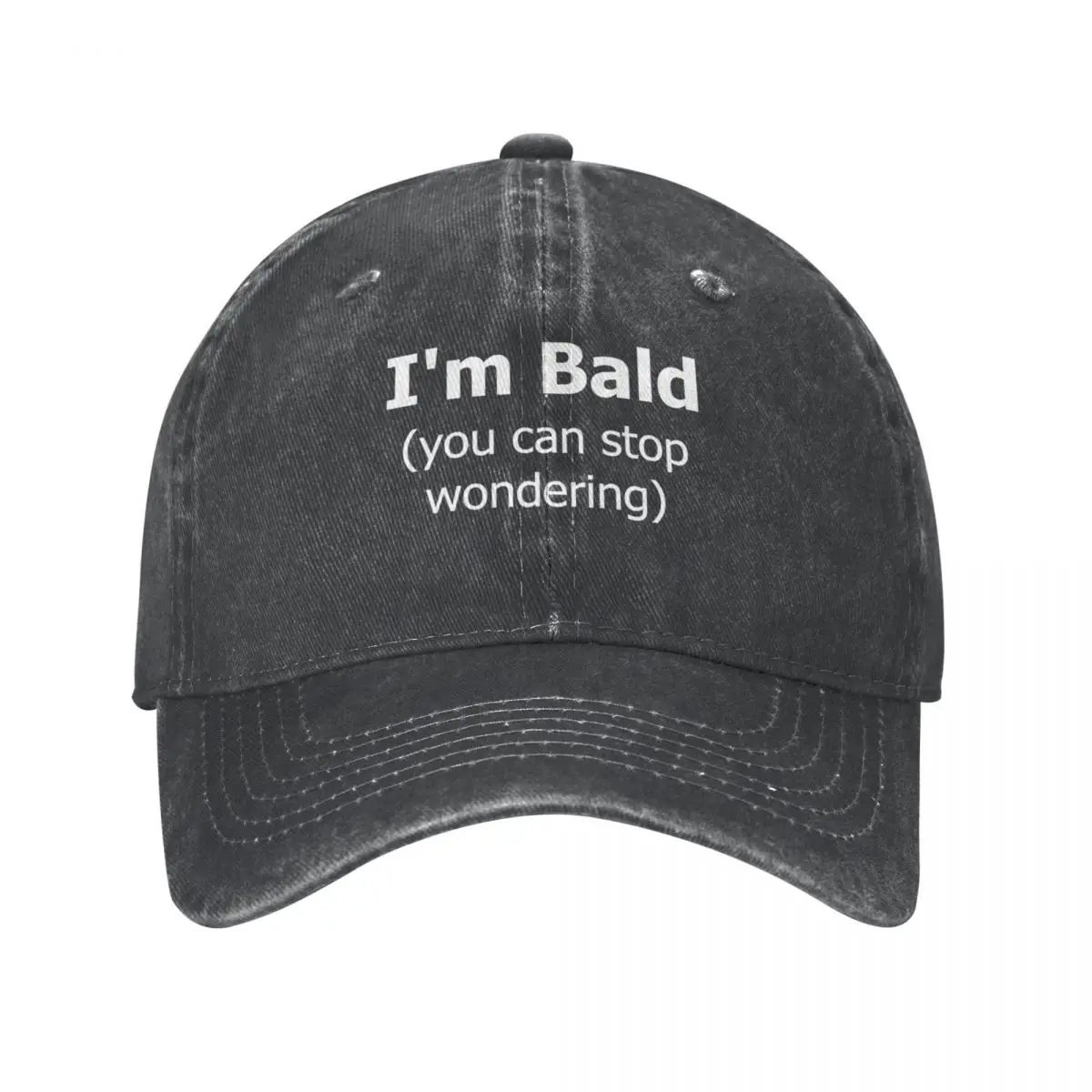 

I'm Bald. More Questions Cap Cowboy Hat Visor vintage Hat ladies Men's