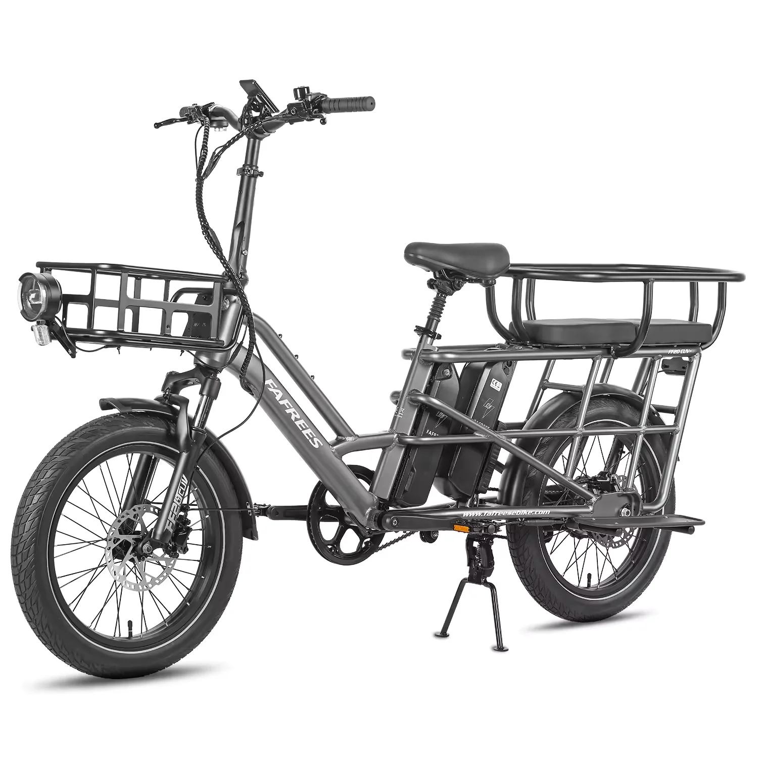 Fafrees FF20 CUV vélo électrique Cargo pliable 250W 48V 12Ah double Batteries 20*3.0 "transportant enfants e-bike frein à disque hydraulique