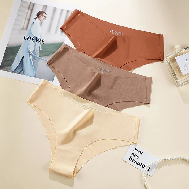 4 pezzi di slip da donna senza cuciture, sexy, semi-avvolgenti sui fianchi, sportivi, traspiranti, a vita bassa, per donna - immagine 2
