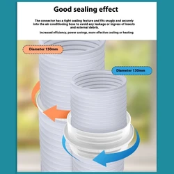 Universal Exhaust Hose Connector | Durable Plastic Seal for Air Conditioner Hose Extension