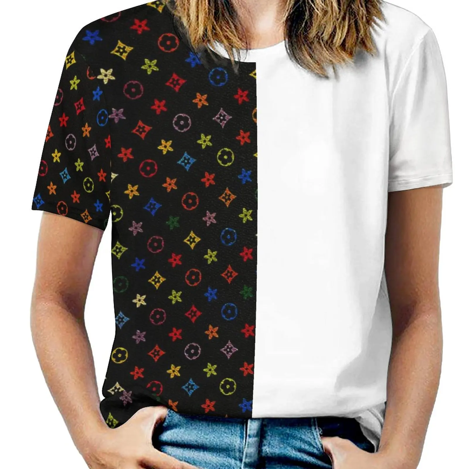 

Print Tshirt Streetwear Summer Oversized T Shirt Women Harajuku Short Sleeves Tops Tee Hip Hop High quality Luxury Design Tee