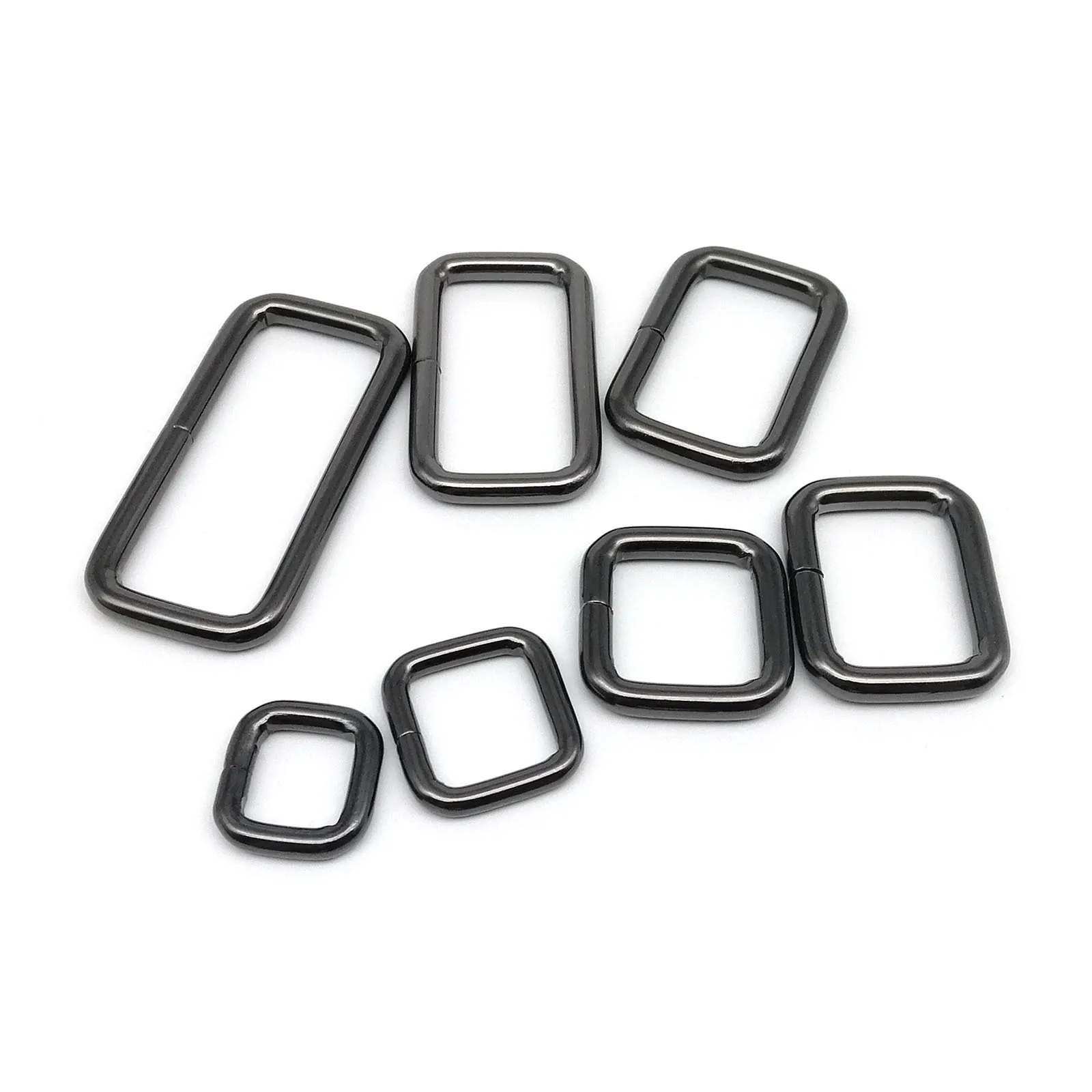 5pcs 금속 헤비 듀티 두꺼운 가죽 가방 배낭 스트랩 벨트 웹 직사각형 사각형 루프 O D 루프 링 버클 걸쇠 수리 DIY