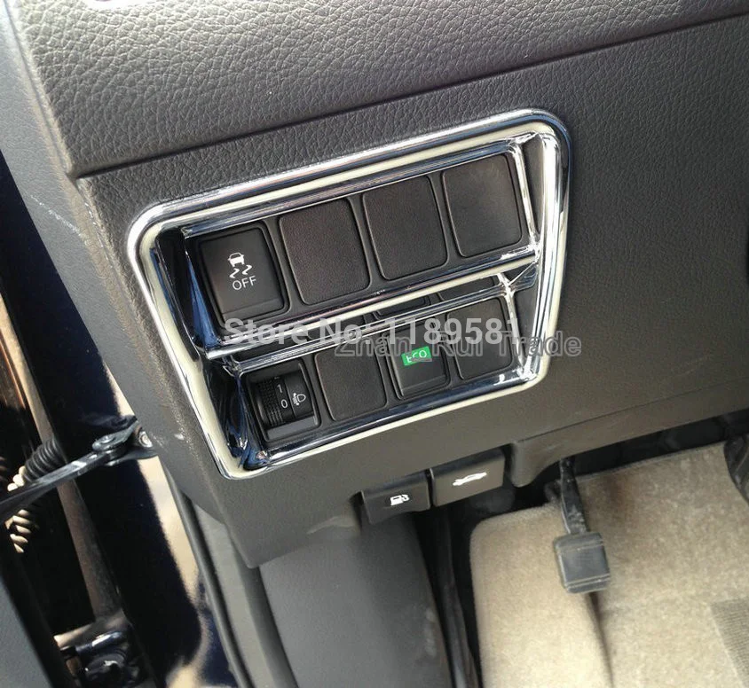 

For Nissan Qashqai 2014 2015 2016 ABS Chrome Head Light Switch Control Trim Cover Car Accessories Stickers W4