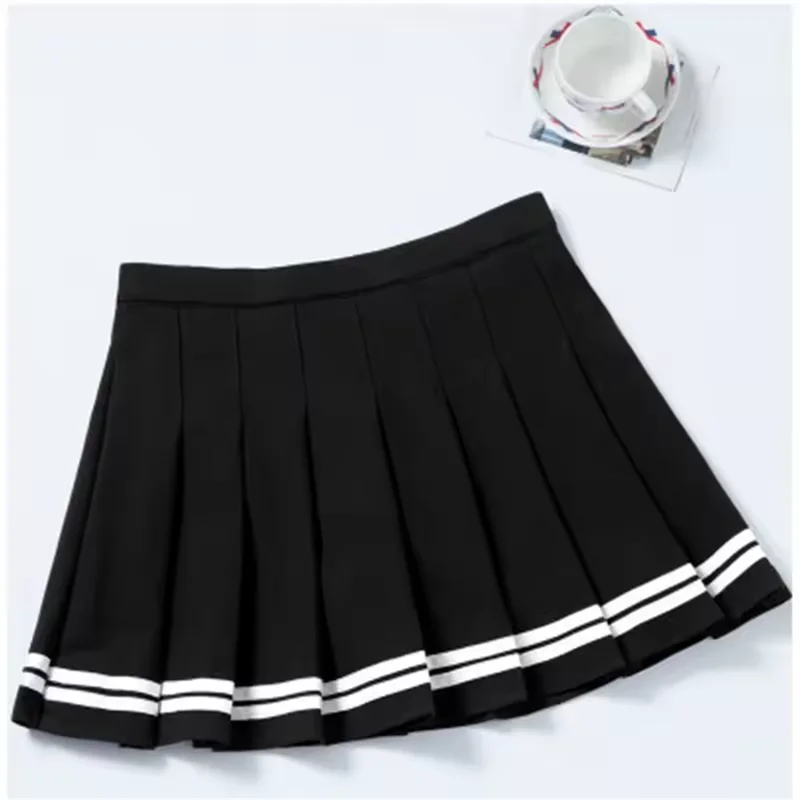 Fashion Preppy Style Pleated Skirts Women Spring Summer