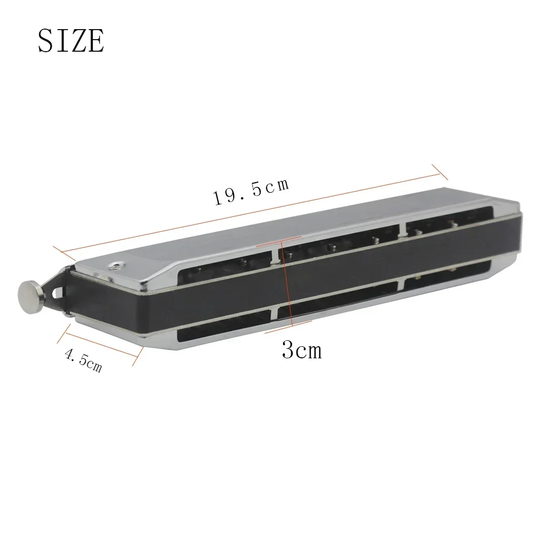 IRIN Harmonica 12/16-Hole 48/64-Note Chromatic Harmonica Semitones Mouth Organ Professional Woodwind Instrument