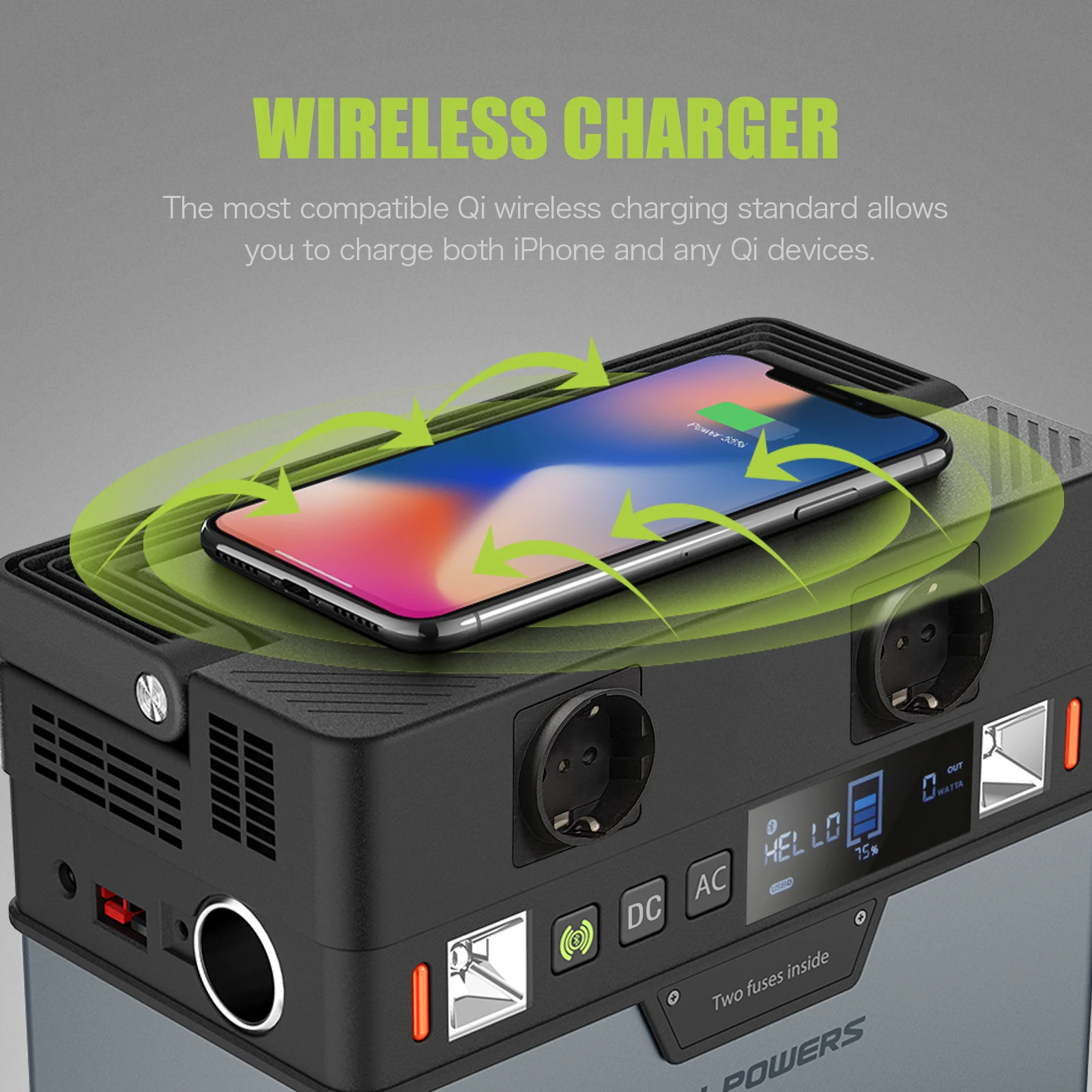 ALLPOWERS – générateur Portable 288Wh/78000mAh, alimentation d'urgence avec onduleur DC/AC, sortie sans fil, Camping