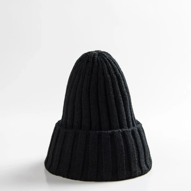 Winter Knitted Hat For Women Acrylic Beanie Unisex Elastic Warm Hip Hop Cap Soft Baggy Bonnet шапка женская Wholesale 6