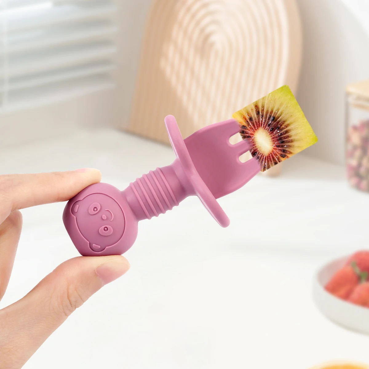 2 قطعة/المجموعة BPA الحرة سيليكون شوكة ملعقة الطفل...