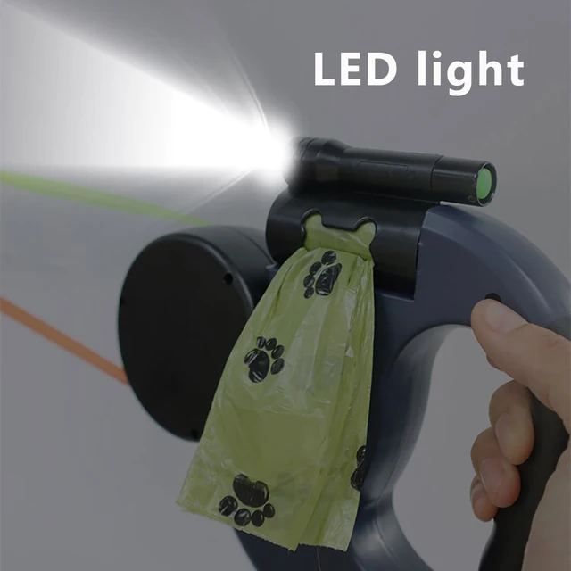 Retractable Dual Doggie Leash with LED Light 4