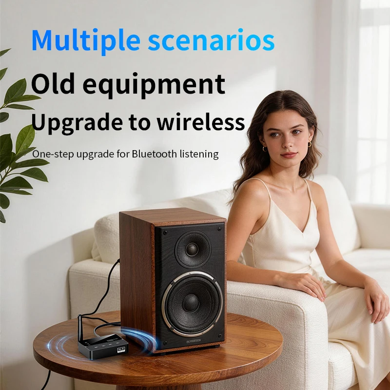 KEBIDUMEI 블루투스 6.0 수신기 송신기 낮은 대기 시간 3.5mm AUX RCA 잭 HIFI 무손실 사운드 PC TV용 무선 오디오 어댑터