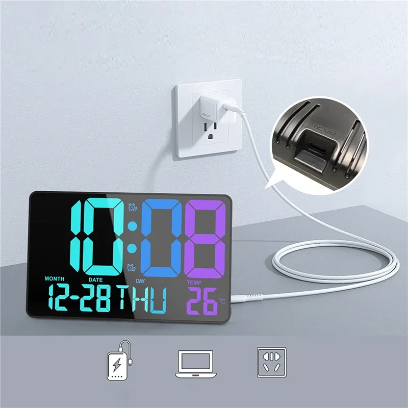 Starlet24 Led Wanduhr GrÃ¼n Digital Uhr Wanduhr LED Wanduhr