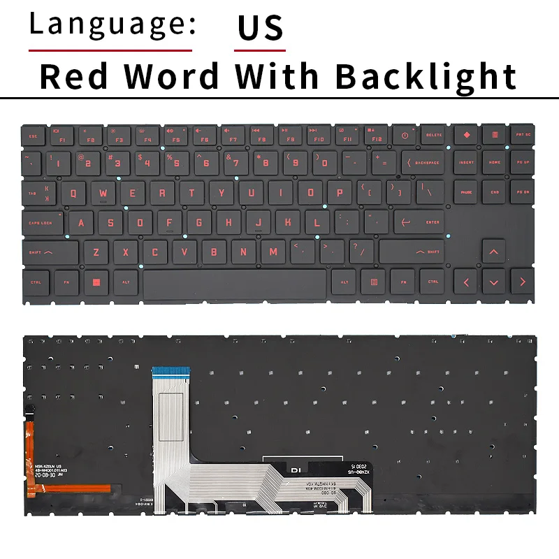 Teclado portátil para Omen 15-EN 15-EN0013DX 15-EN0023DX,