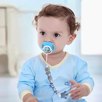 Baby Anti-drop Pacifier Clip Chain Silicone Beads Gifts Dummy Nipples Holder Clips Teethers Toys Anti-lost Babies Accessories 4