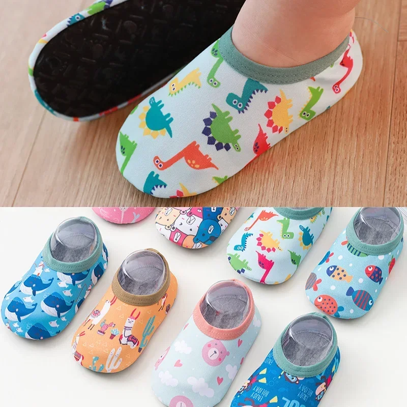 Summer Children Swimming Surf Sports Sneakers Boys Girls Non-Slip Aqua Swim Socks Baby Kids Cute Cartoon Pool Beach Water Shoes