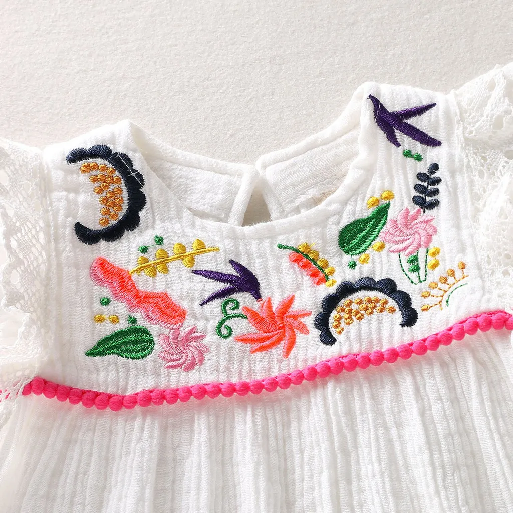 Baby Embroidered Linen Dress 3