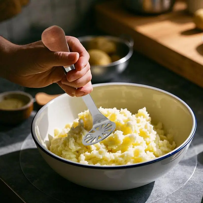 Food Masher Efficient Kitchen Cookware Tool Vegetable and Fruit Masher Kitchen Utensil Suitable for Bananas Eggs Potatoes
