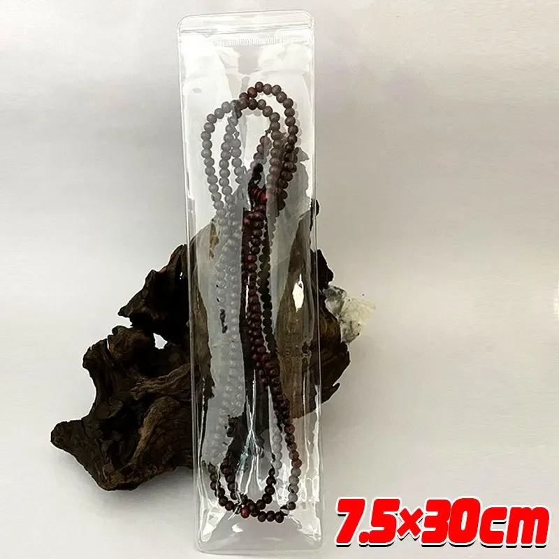 Set of Transparent PVC Jewelry Pouches - Anti-Oxidation Zip Storage Bags for Necklace Display and Protection