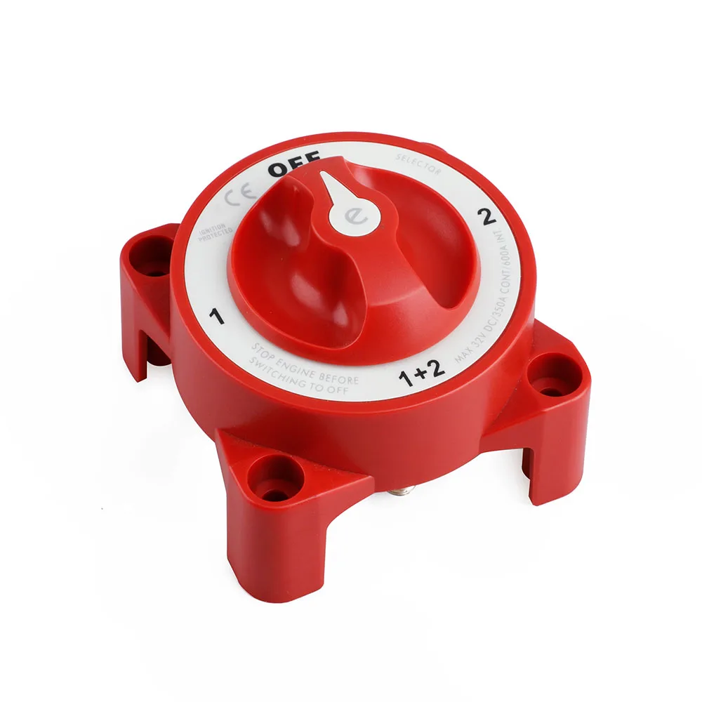 

Brand New 4 Position 32V 350 Amp E-Series Waterproof Ignition Protected Marine Boat Dual Battery Isolator Switches White or Red