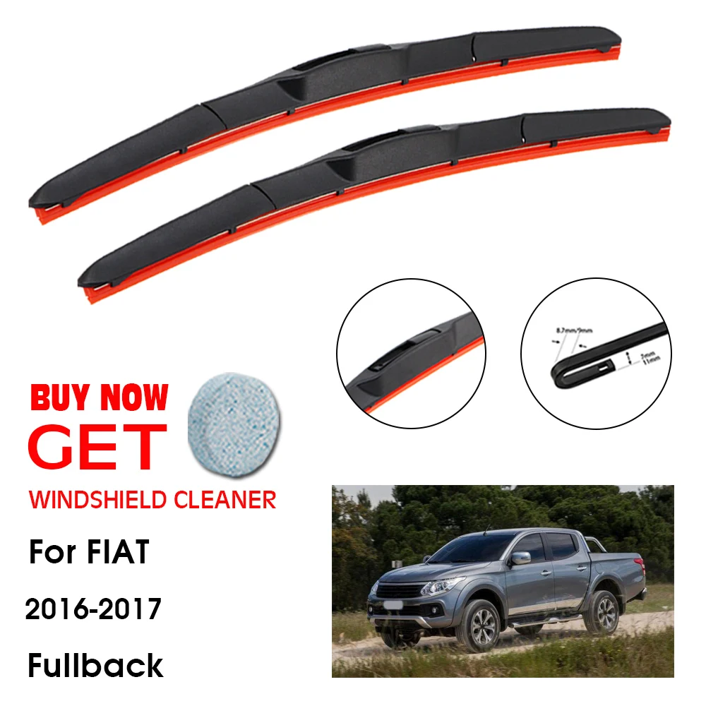 

Car Wiper Blade For Fiat Fullback 22"+18" 2016-2017 Front Window Washer Windscreen Windshield Silica Gel Wiper Blade Accessories