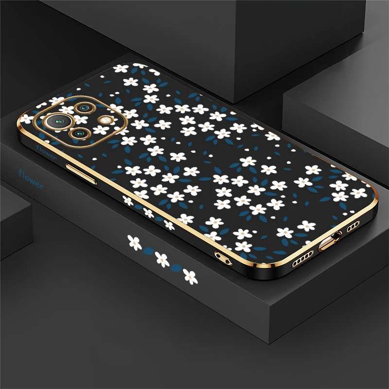 Floral Shockproof Soft Phone Case with Printed Design