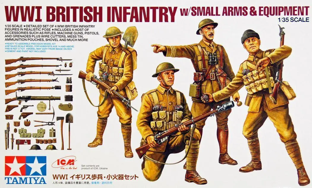 Tamiya 32409 1/35 Kit Wwi British Army Fanteria Con Bracci E Attrezzature