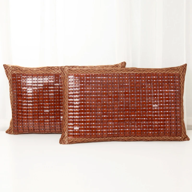 여름 더블 스트랩 대나무 쿨링 매트 베개 커버 초대형 사이즈 학생 및 어린이 성인 침구 액세서리에 적합