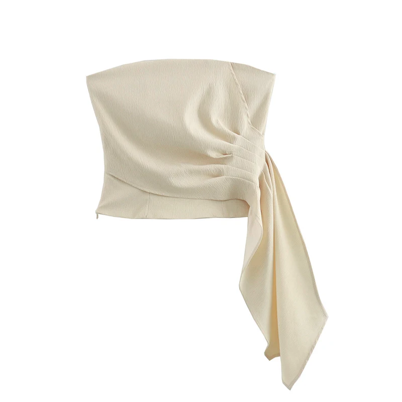 

Женский Летний Топ без бретелек на молнии