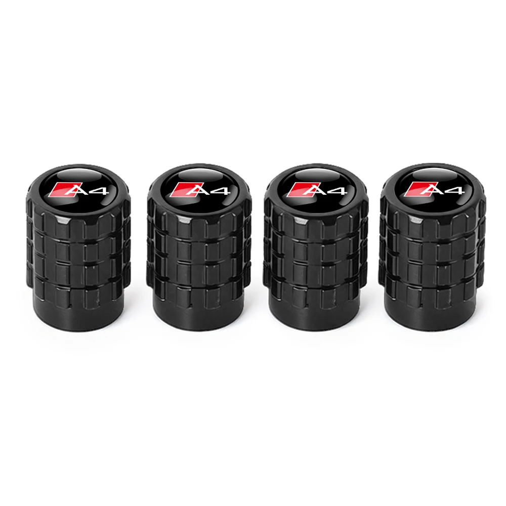 4-Piece Aluminium Gear-Shaped Tire Valve Caps - Stylish Car Accessory