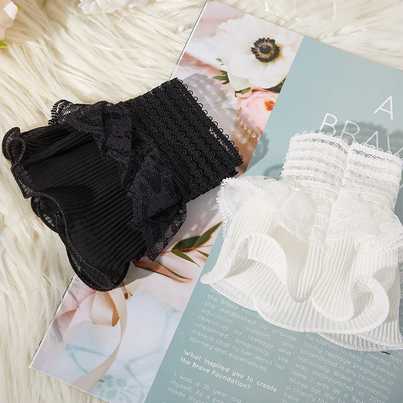 네일 사진 장갑, 아름다운 부드러운 가짜 커프스, 장식 레이스 플레어 커프스 패션, 섹시한 네일 아트 액세서리, 사진 소품