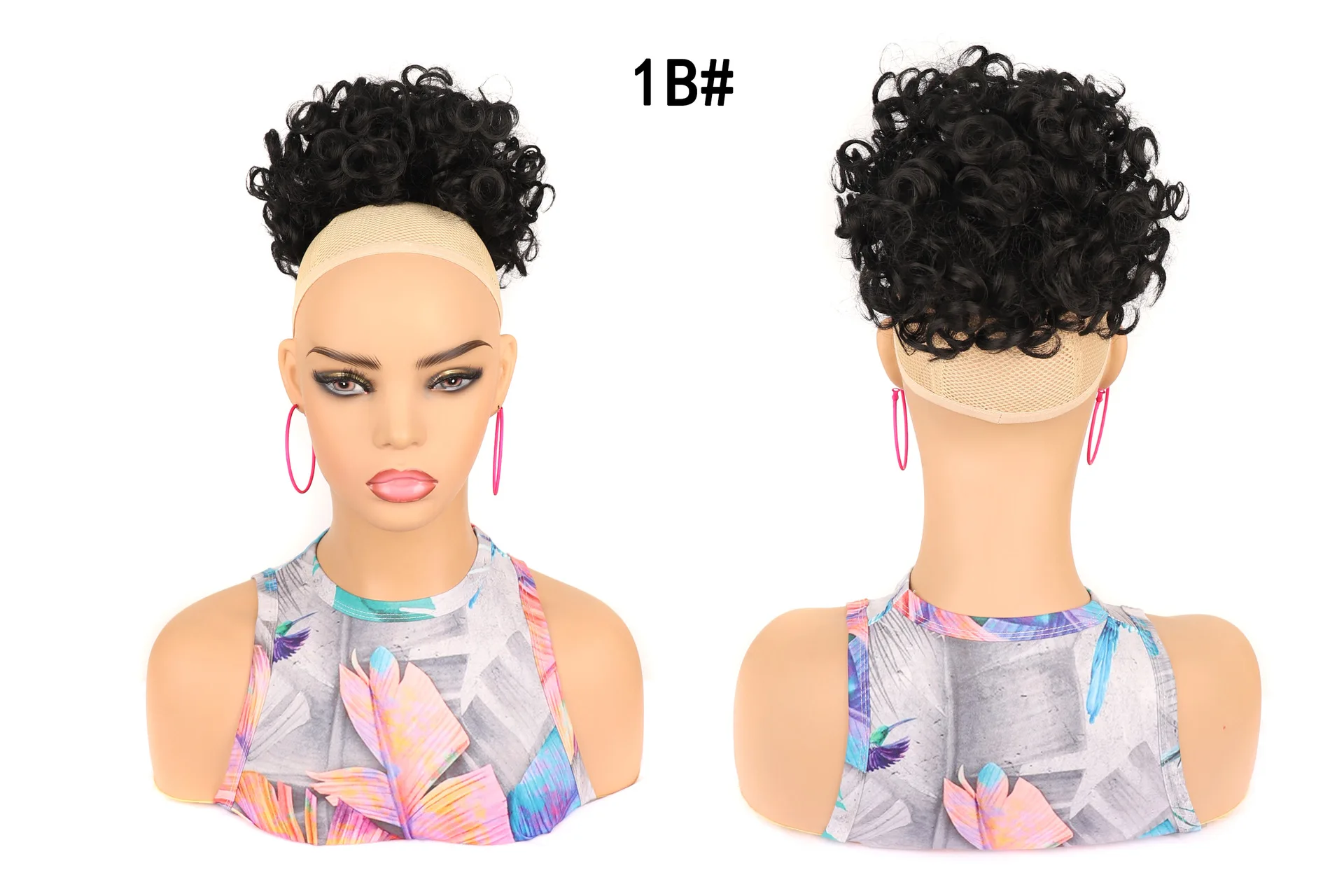Unordentliches Dutt-Haarteil für Frauen, elastischer Kordelzug, lockere Welle, großer lockiger Dutt, synthetischer Puff-Pferdeschwanz-Verlängerungs-Haar-Chignon – Detail 12