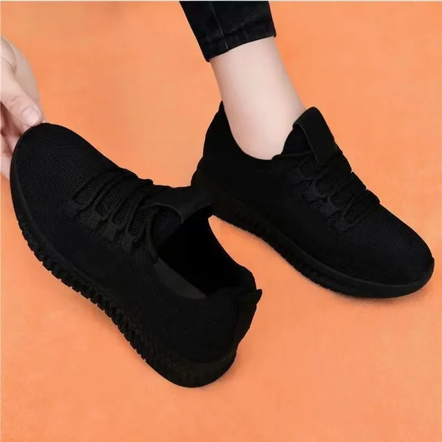 Women's Breathable Non-slip Platform Fashion New Casual Shoes Korean Running Shoes Black Sneakers Shoes for Women 2024 Autumn 3