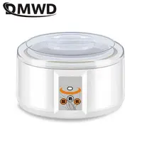 DMWD Fully Automatic Yogurt Maker 1.5L Stainless steel liner Thermostatic Rice wine Enzyme Natto Fermenter With Sealed glass cup 2