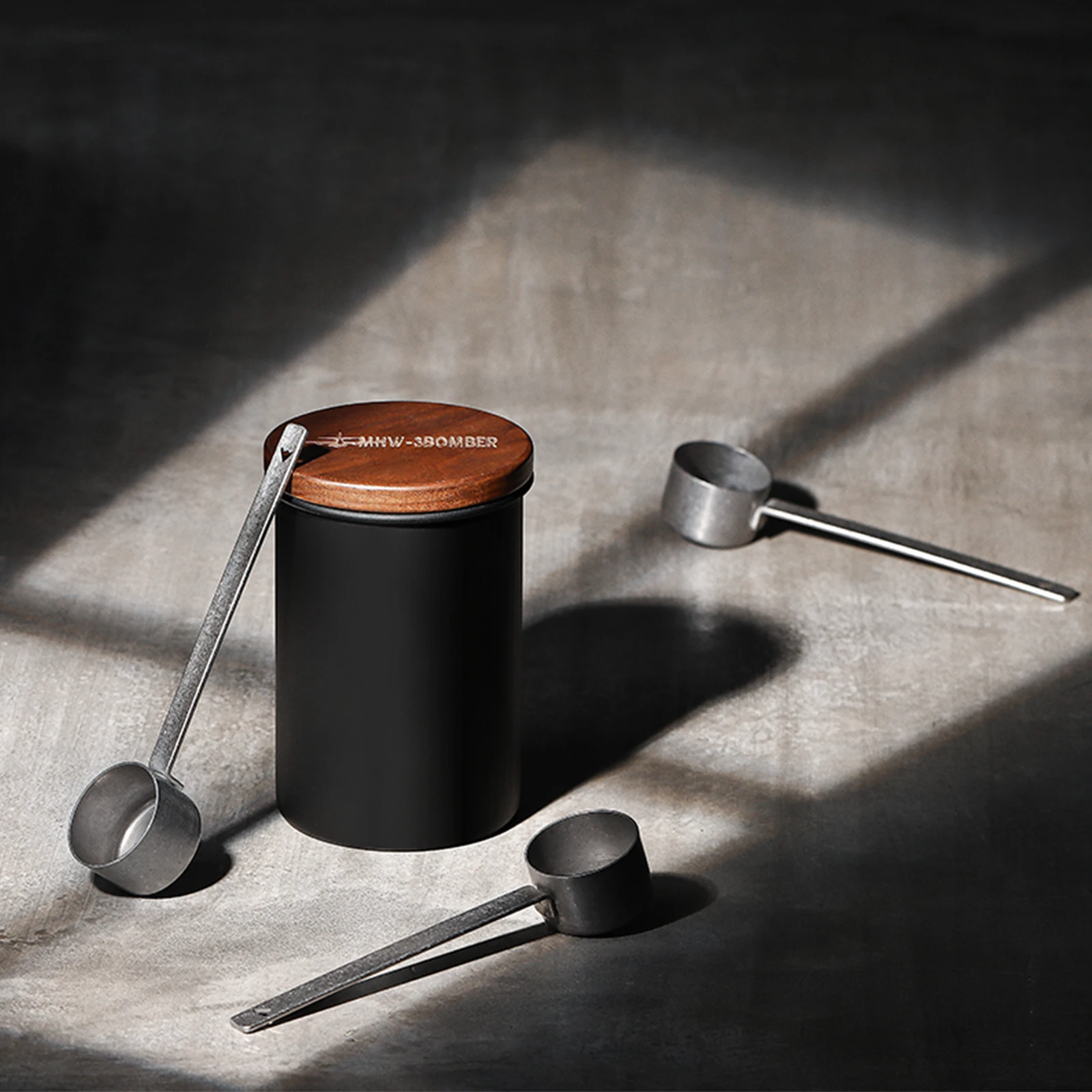 MHW-3BOMBER Vintage Coffee Bean Spoon Stainless Steel Espresso Dosing Spoon Exquisite Coffee Scoop Cafe Bar Kitchen Accessories