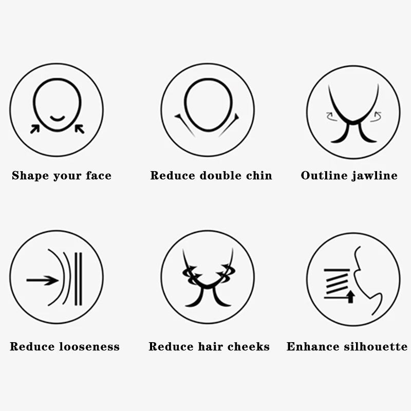 얼굴 슬리밍 스트랩 감소 이중 턱 리프트 V 페이스 스티커, 얼굴 스트랩 벨트 마스크 리프트 타원형 마스크용 붕대 방지