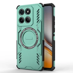 Armor Heat Dissipation Magnetic Charging Case with Military-Grade Protection for Motorola Edge 50 Ultra (Green)
