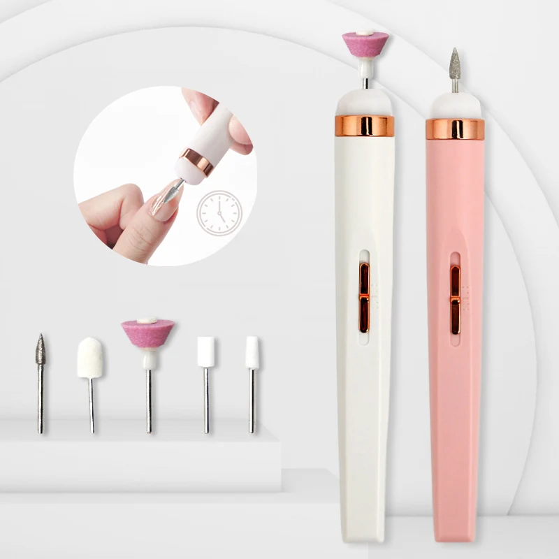 Portable Mini Electric Nail Drill Sander Grinder Nail Polishing Machine With Light Nail Art Pen Manicure Tools For Gel Removing 3