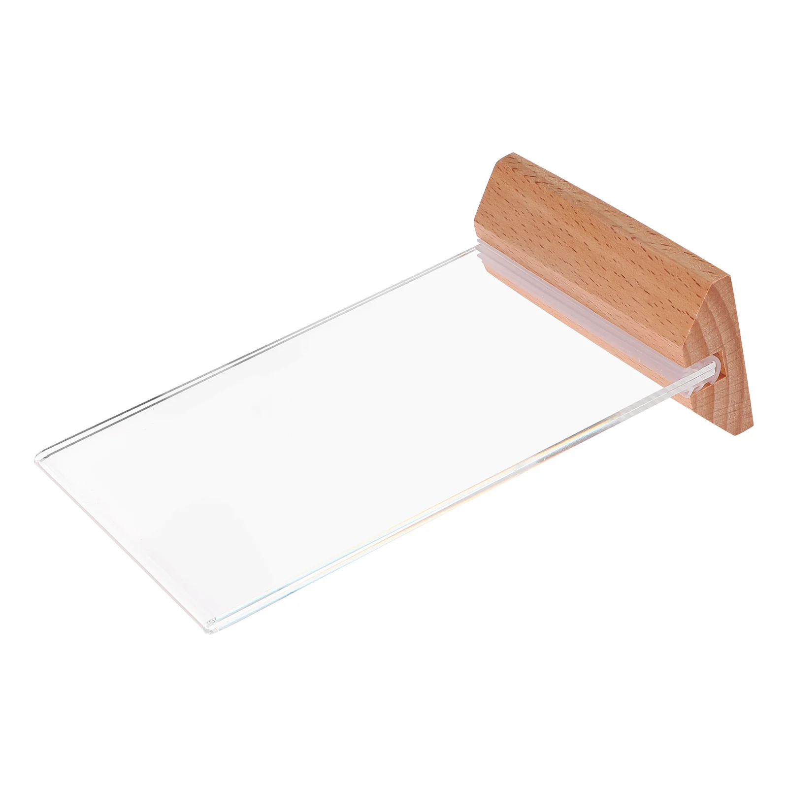

6 Pcs Table Top Display Stand Sign Holder Triangle Tabletop Clear Paper Wooden