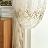 French Embroidery Tulle Bedroom Bay Window Living Room Curtain Blackout Decoration Luxury Gold Flower Window Screen Custom New 6