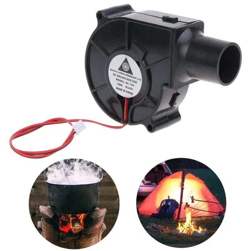 바베큐 팬 냉각 7530 공기 송풍기 DC12V 0.3A 브러시리스 2Pin 커넥터 2500R 팬 75x75x30mm 공기 덕트 포함