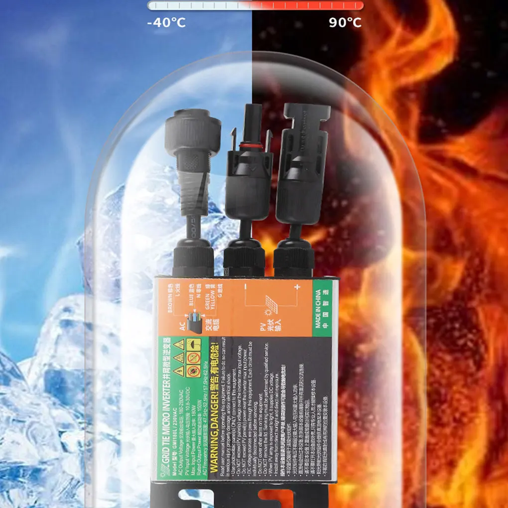 태양광 그리드 타이 인버터, 방수 마이크로 인버터, DC 30V 입력, 230V 출력, 180W