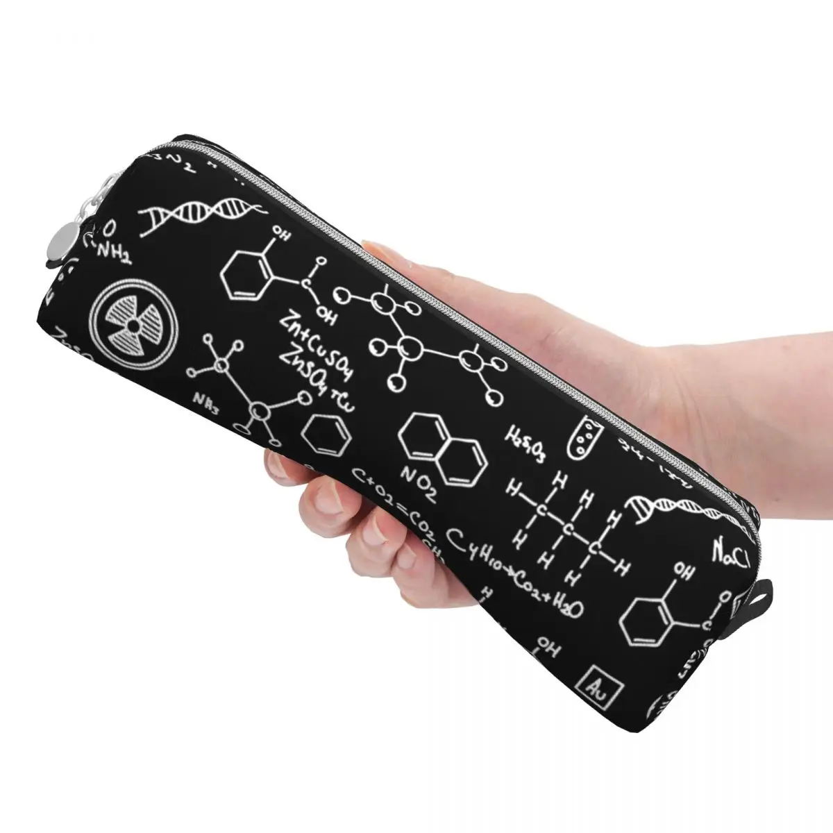 Science Chemistry Pattern Pencil Cases Fashion Chemical Pen Box Bags Girl Boy Large Storage Office Cosmetic Pencil Pouch
