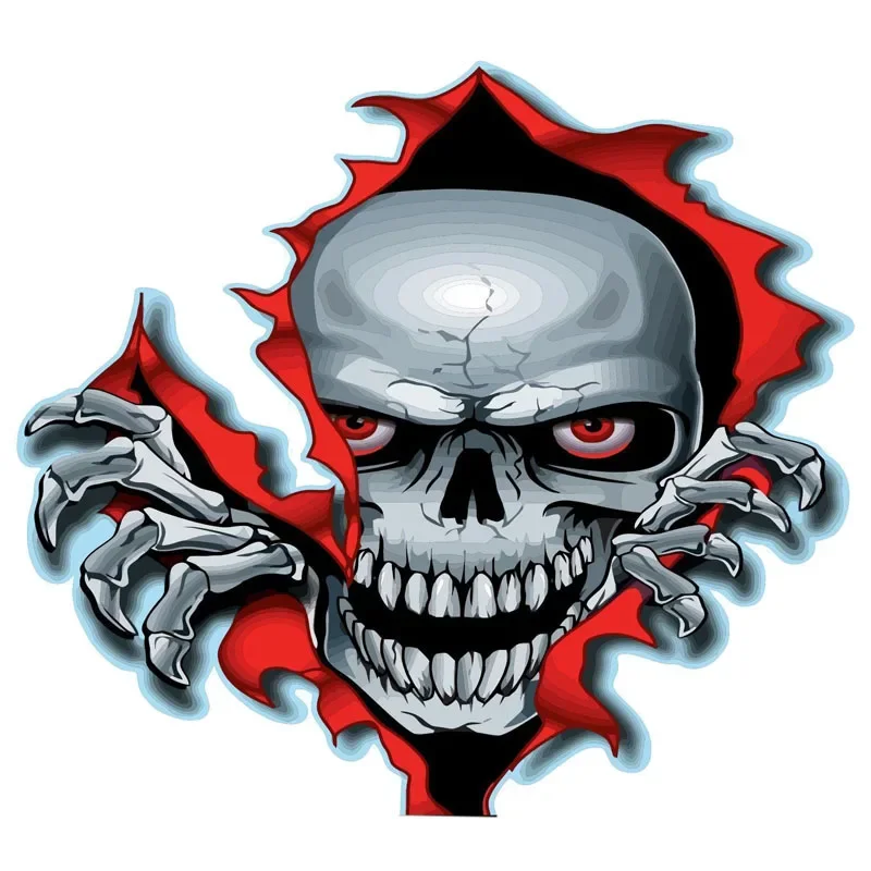 

Car Stickers Personality Creative Peeping Skull Vinyl Decals Car Motorcycle Bumper Body Rear Window Decorative Decals,15cm