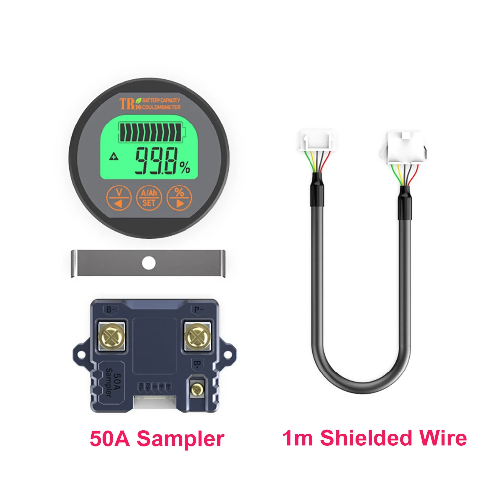 TR16H DC 8-120V 50A 100A 350A Battery Capacity Tester Waterproof  Electric Vehicle Ammeter Voltmeter High-precisi Coulometer 3