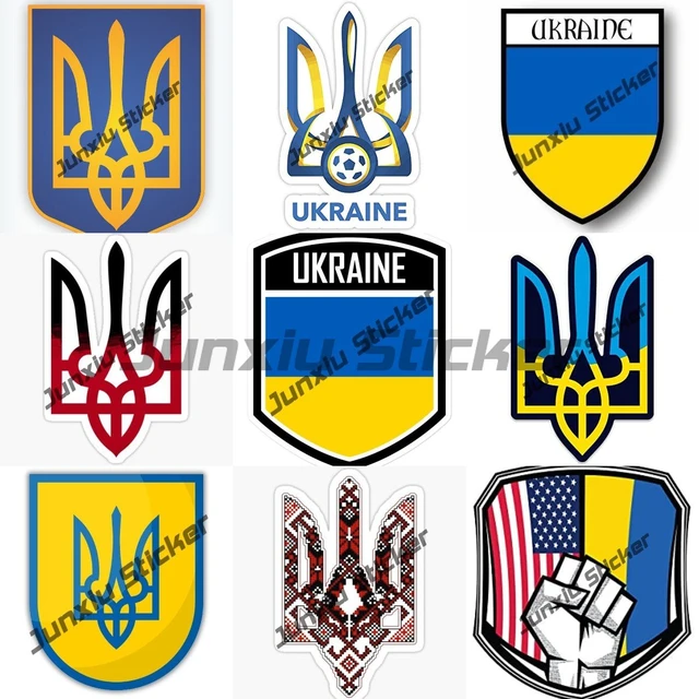 Adesivo bandiera ucraina adesivo Trident ucraino ucraina decalcomanie per  stemma decalcomanie personalizzate con Logo adesivi per finestrini dell'auto  Decor - AliExpress