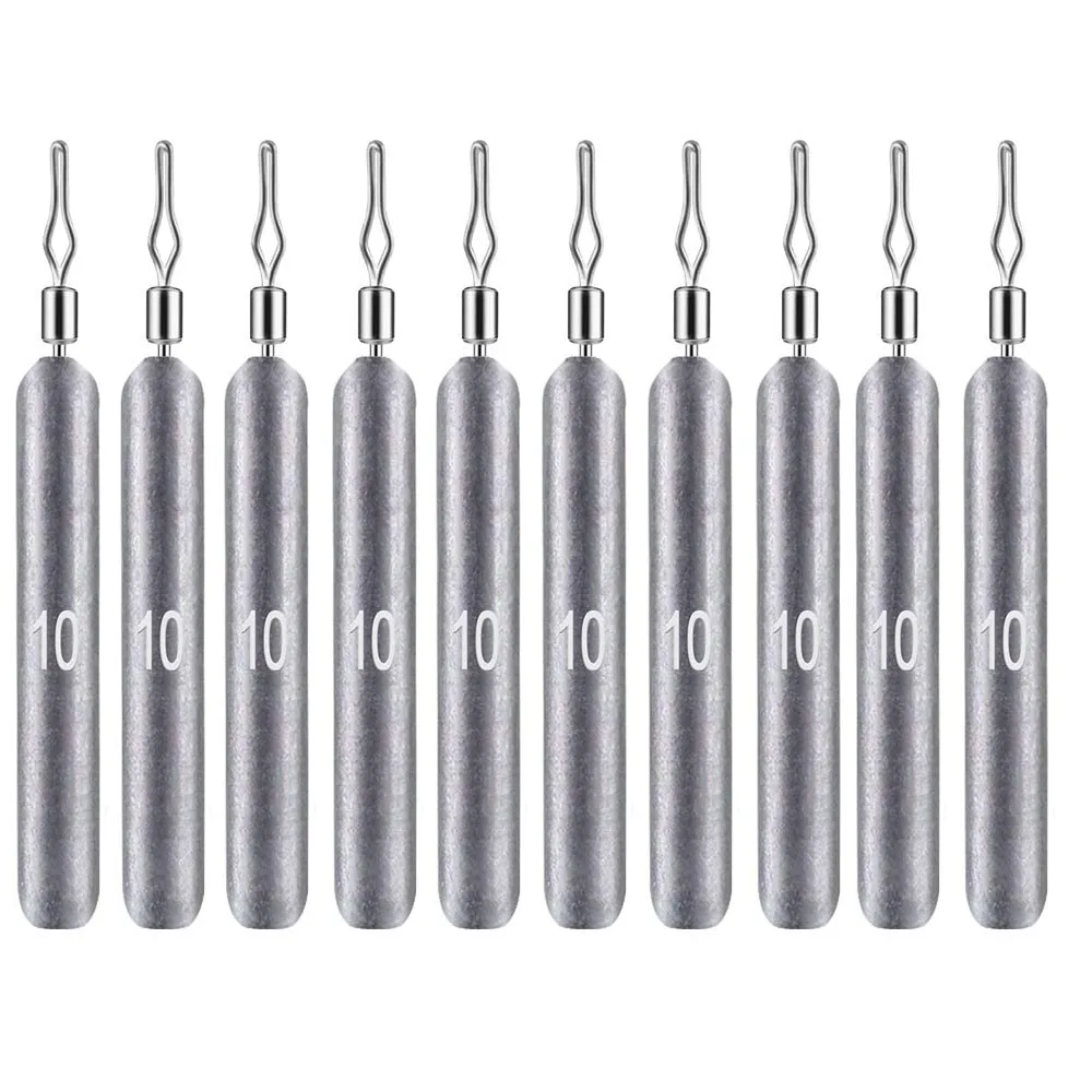 Lot de 10 plombs Drop Shot pour la pêche, poids de 3.5g à 20g, accessoires montage