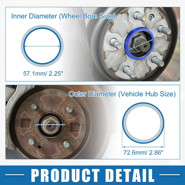 4 Stück Hubzentrische Ringe 64.1mm Auf 67.1mm | Aluminium Radnabenringe Für Fahrzeuge
