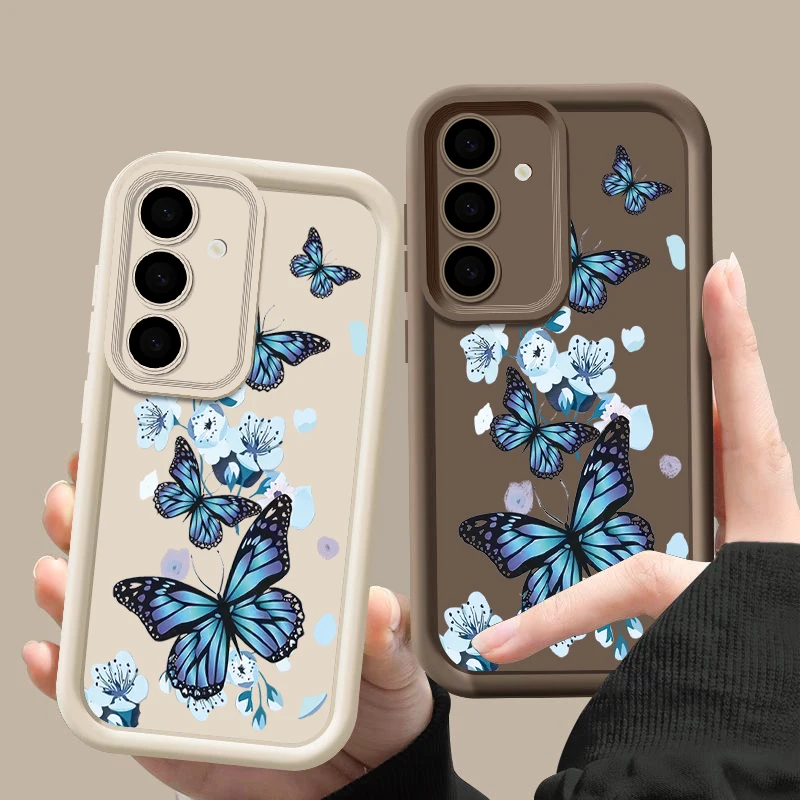 Blue Butterfly TPU Phone Case - Elegant and Durable Protective Cover