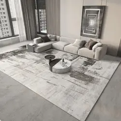 Rugs for Bedroom Aesthetic Nordic Advanced Gray Living Room Carpets Large Size Area Rugs 3x4m Study Carpet Home Decor Washable